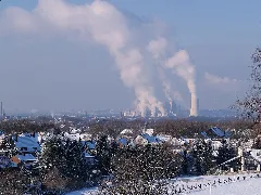 Coal Power Plant Herne Snow