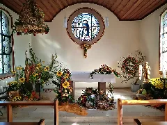 D Bw Kn Mühlingen Hecheln St Wendelin Kapelle Innenraum Erntedank 001