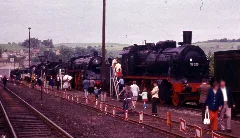Dampflokomotiven Der Deutschen Reichsbahn Im Bahnhof Pockau Lengefeld.