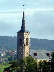 Die Ev. Kirche In Genheim – Links Der Turm Der Kath. Kirche St. Dionysius In Waldalgesheim Panoramio