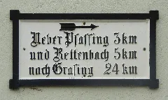 Edling, Wegweiser Am Rathaus, 1