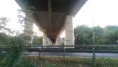 Ehranger Brücke, Östlicher Brückenkopf (Bei Kenn), Blick Nach Westen