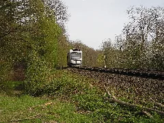 Erkrath Hochdahl, Rheinische Bahnstrecke Von Der Eisenbahnbrücke Metzkausener Straße Nach O, Sich Nähernde S Bahn (2)