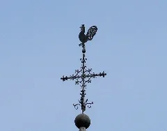 Erkrath Hochdahl, Trills 34, Wetterhahn Auf Der Turmspitze Von St. Franziskus