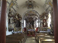 Finning, Kath. Pfarrkirche Hl. Kreuz, Innenansicht
