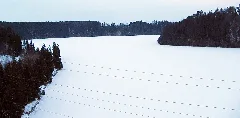Fluss Lech Bei Schongau Winter