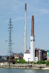 Freileitungskreuzung Duisburg Rheinhausen Rechtes Rheinufer