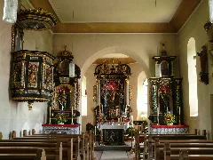 Frickingen Altheim St. Pankratius Kirche Innenansicht Vom Mittelgang