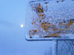 Fronhausen Sichertshausen (Germany), First Snow In November 2015 11 22 And Moon (02)