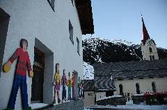 Galtur, Local Primary School And Church In The Morning Panoramio