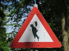 Gefahrenzeichen Specht