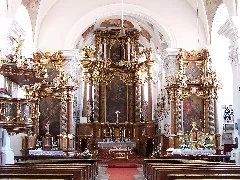 Geiselhöring Haindling Wallfahrtskirche Innen