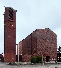Germering, Zäzilienkirche Von Westen, 1