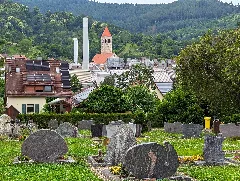 Gernsbach Hilpertsau Friedhof 02 Blick Nach Obertsrot 2024 Gje