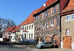 Gröningen, Häuserzeile In Marktstraße Und Halberstädter Tor