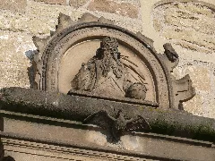Güglingen Frauenzimmern Martinskirche Relief Mit Gottvater Und Heiligem Geist Als Taube (2)