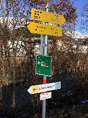 Guidepost Brücke Bergbahn Scheffau