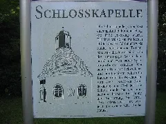 Guteborn, Schlosskapelle, Informationstafel
