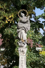 Hausleiten Mariensäule, Detail, Kirchenstraße