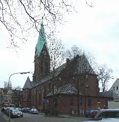 Herne, St. Laurentius Aus Der Karlstraße Gesehen