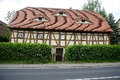 Hirschfelde Görlitzer Straße 19 Seitenansicht Umgebindehaus