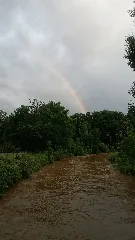 Hochwasser Riß Regenbogen
