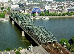 Hohenzollernbrücke Köln Von Oben