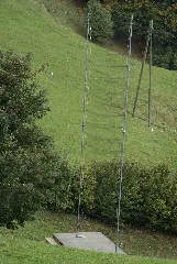 Hohes Vogel Fangnetz Für Die Zugvogelberingung Auf Der Ulmethöchi
