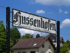 Hussenhofen Railway Sign