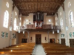 Innenansicht St. Bernhard Blick Zur Orgel