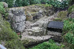 Inner Courtyard Of The Castle With The Cistern Felsenburg Neurathen Bastei (Sachsen) Germany 26 June 2011