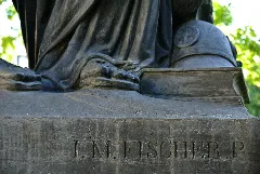 Johann Martin Fischer, Namenszug An Der Skulptur Die Treue Der Österr. Nation