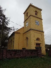 Kirche Woltersdorf Nordwestansicht Hochkant Ende Dezember 2019