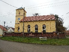 Kirche Woltersdorf Südansicht Ende Dezember 2019B