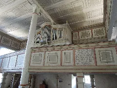 Kirche Zum Heiligen Kreuz Klöden Innenansicht Mit Blick Zur Orgel Auf Der Orgelempore Im Westen Mitte Juni 2022