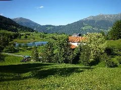 Ladis Badesee Überwasser Auf Dem Weg Nach Fiss