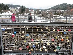 Liebesschlösser In Schluchsee An Der Dreiseenbahn