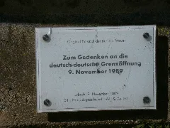 Lübeck Schlutup Grenz Dokumentationstätte Segment Berliner Mauer Plaque