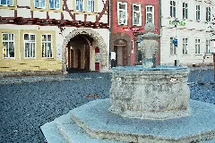 Mühlhausen Thüringen, Brunnen Auf Dem Untermarkt