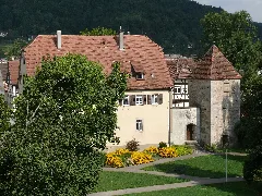 Murrhardt Altstadt Klosterhof Pfarrhaus Und Hexenturm Ansicht Von Walterichskirche