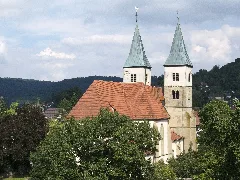 Murrhardt Altstadt Stadtkirche Ansicht Von Der Walterichskirche (2)