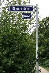 Nida Heddernheim Schild Roemerbruecke