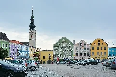Obernberg Ai Marktplatz Mit Kirche