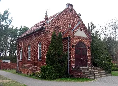 Oranienburg Sachsenhausen, Friedhofskapelle Südansicht