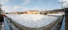 Panorama Zugefrorener Main