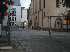 Radroute Vom Mainkai In Frankfurt, Leonhardskirche, Nach Norden Durch Die Innenstadt, 2019 08 13