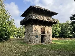 Reconstructed Roman Watchtower (Kastell Zugmantel), Taunusstein Orlen, Hesse, Germany, September 2022