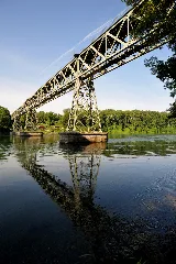 Rheinbruecke Hemishofen (Eisenbahn) Sicht Vom Nordufer 01 09