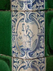 Schloss Werdenberg 1Stock Ritterstube Kachelofen Kranzkacheln
