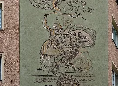 Sgraffito Wiener Sagen Krongasse 2, Margareten 01